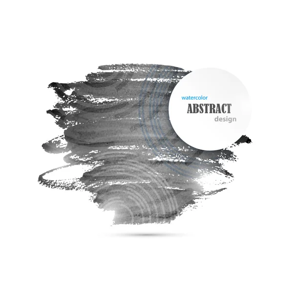 Abstract Watercolor Black And White Background. — Stock Vector
