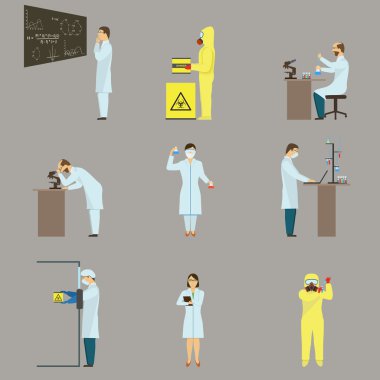 Set of Scientific Characters. clipart