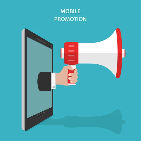 Vecteur de Promotion mobile plat isométrique Concept. — Image vectorielle