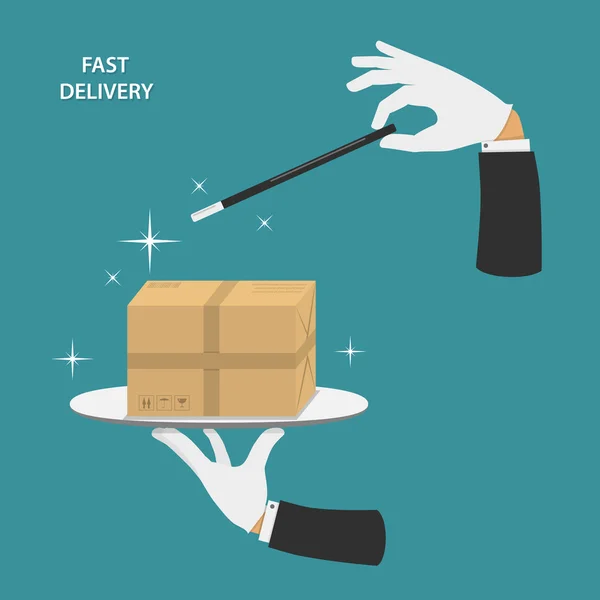 Fast delivery vector conceptual illustration. — Stock Vector