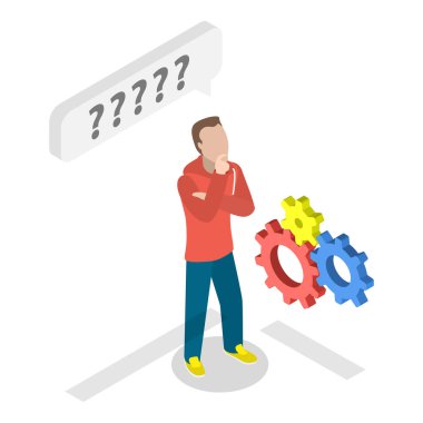 3D Isometric Sabit Vektör Bağış, İyilik ve Cömertlik İllüstrasyonu. Madde 2