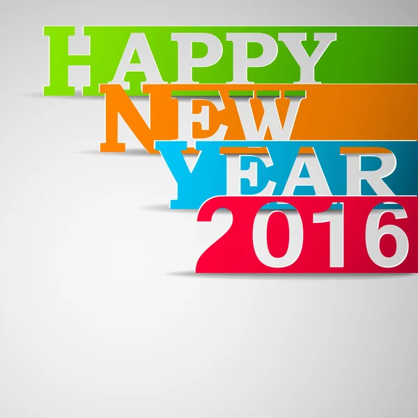 Паперові смужки з текстом HAPPY NEW YEAR 2016 — стоковий вектор