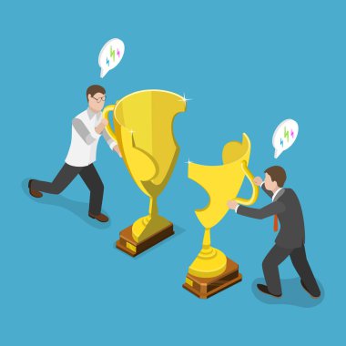 Takım Kazancı 'nın 3B Isometric Flat Vektör İlülasyonu, Takım Çalışması ve En İyi Uygulamalar yoluyla Ortak Başarı ve Hedeflere Ulaşmak İçin Ortak Çözümler