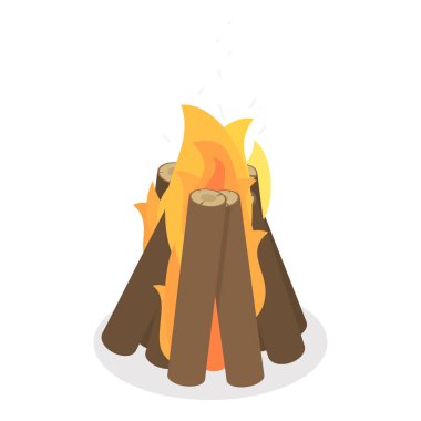 Fiziğin 3 boyutlu Isometric Düz Vektör İllüstrasyonu, Ekzotermik Tepkimeler Örnekleri Negatif Entalpi Değişikliği. Madde 1