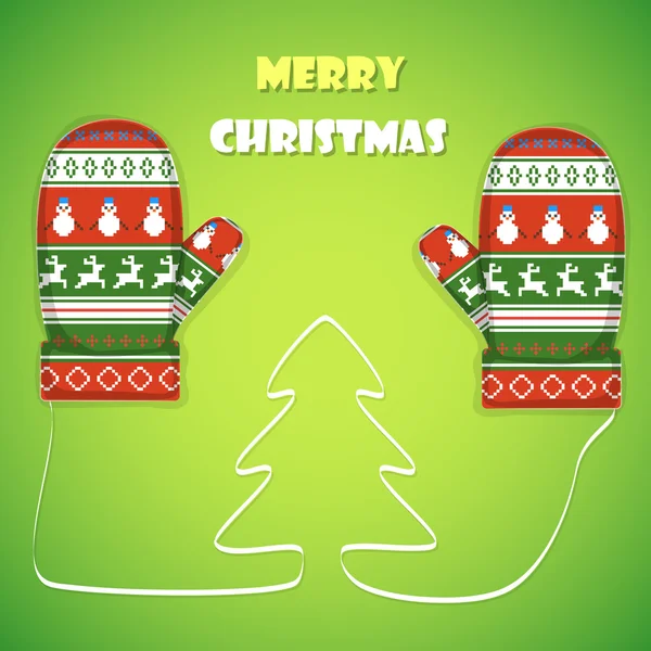 Christmas vykort vektor illustration. — Stock vektor