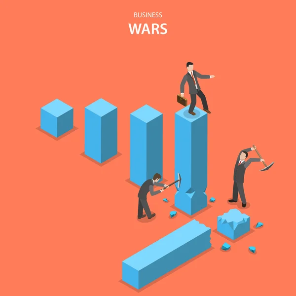 商业战争等距平面向量概念. — 图库矢量图片