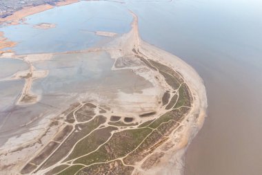 Helikopterden Odessa 'ya ve Kuyalnitsky nehrine bak.