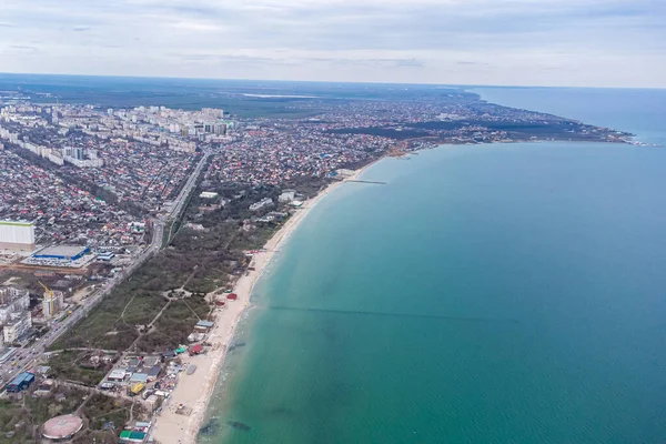 Pemandangan Kota Odessa Pantai Luzanovka Laut Hitam Dan Muara Kuyalnitsky — Stok Foto
