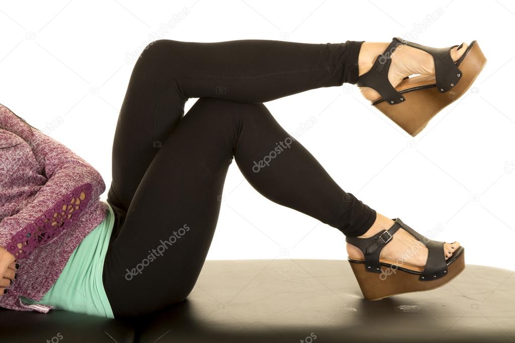 leggins and heels