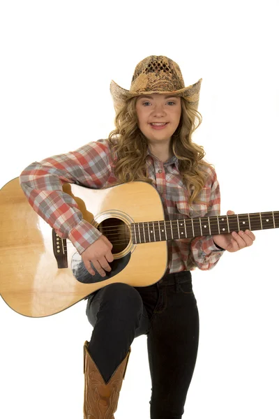 Western girl music — Stock Photo, Image