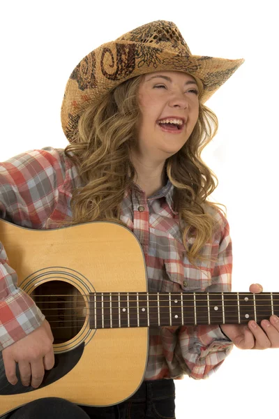 Laughing western girl — Stock Photo, Image