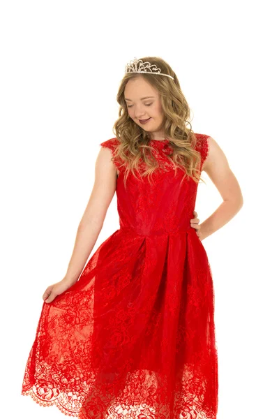 Spets klänning flicka — Stockfoto