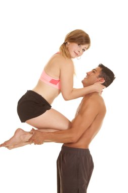 dostum holding kadın diz yukarı bakıyor