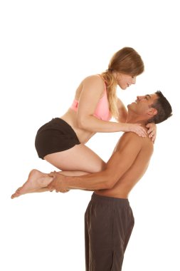 Diz yukarı tutarak kadın erkek Spor kıyafetleri