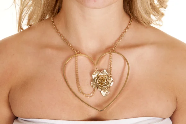 Hearts rose necklace — Stock Photo, Image