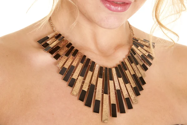 Black and gold necklace — Stock Photo, Image