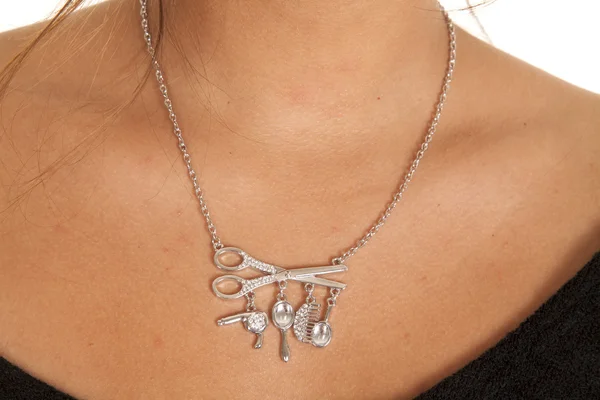Scissor necklace charms — Stock Photo, Image
