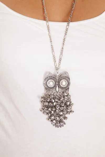 Owl eyes necklace — Stock Photo, Image