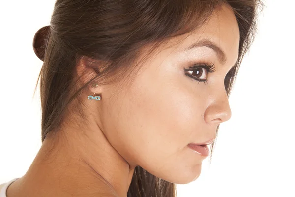 Earring in ear — Stock Photo, Image