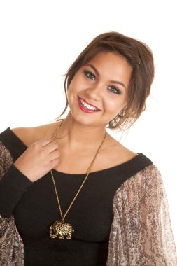 kadın ile fil kolye