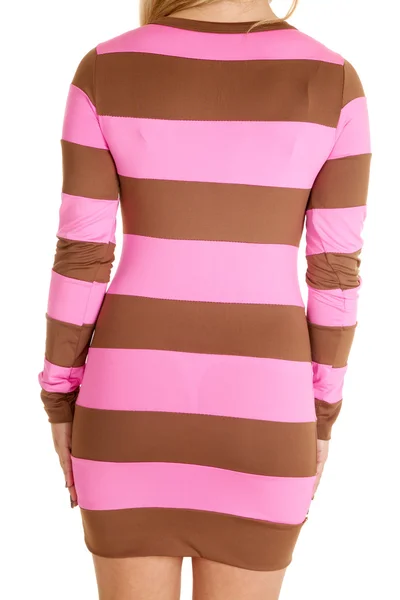 Růžové a hnědé šaty — Stock fotografie