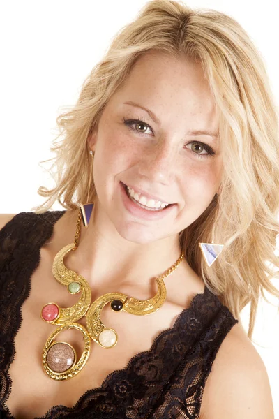 Golden necklace — Stock Photo, Image