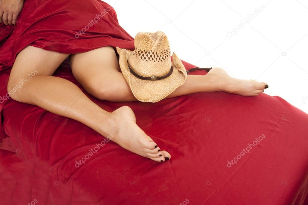 Legs red with western hat