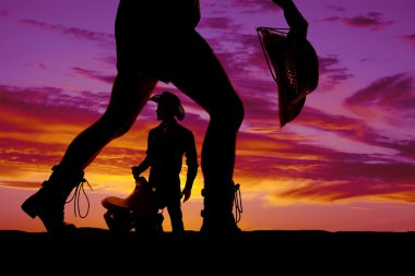 siluet kadın bacakları yan hat tutun