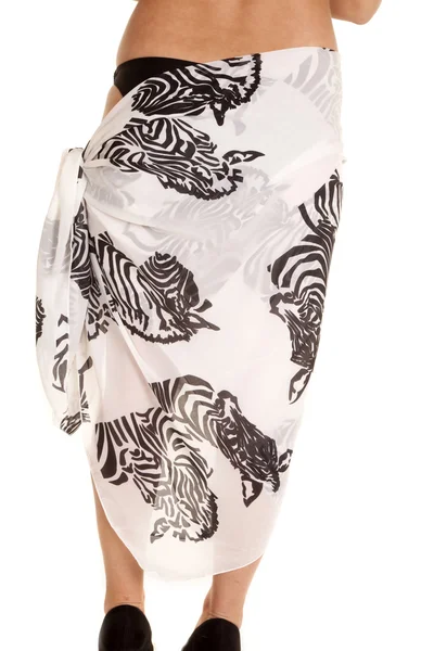 Espalda negro cebra raya sarong — Foto de Stock