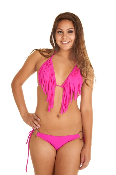 Frange maillot de bain rose — Photo