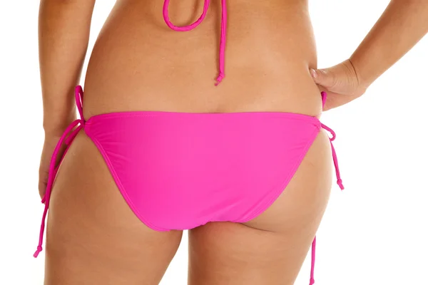 Kadın pembe bikini alt popo — Stok fotoğraf