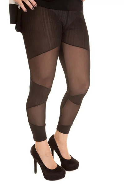 Mulher de leggings pretos — Fotografia de Stock