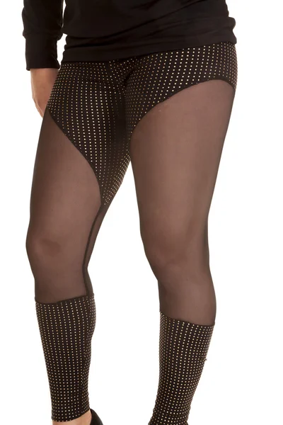 Mulher em leggings pura ver através — Fotografia de Stock