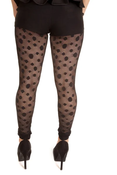 Bakifrån leggings polka dot — Stockfoto