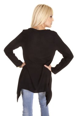 Onu bir kadınla onun kalçalarına ellerini.