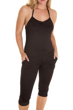 kadın siyah kapriler