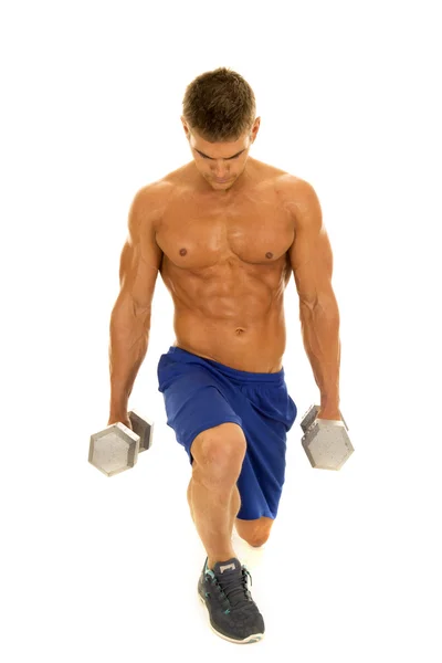 Homem muscular fazendo fitness — Fotografia de Stock