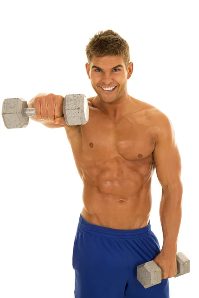 Muscular man doing fitness — Stock Photo, Image