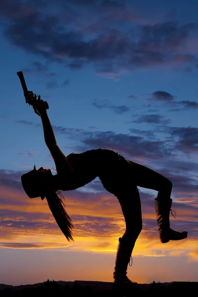 Mulher com pistola — Fotografia de Stock