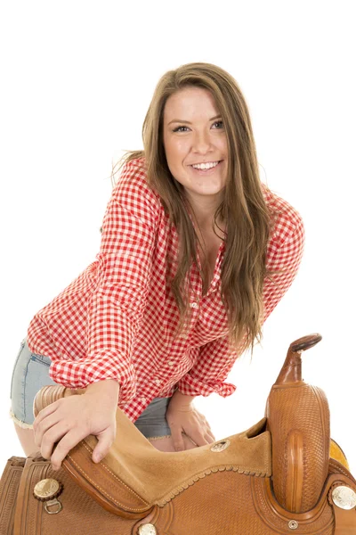 Cowgirl porträtt — Stockfoto