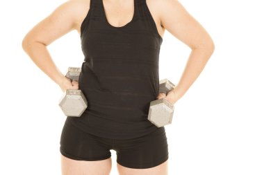 Kadın vücut ağırlıkları ile