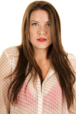 Kadın tehlike dikkatli bandı ile