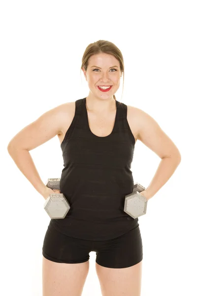 Mujer joven haciendo ejercicio — Foto de Stock