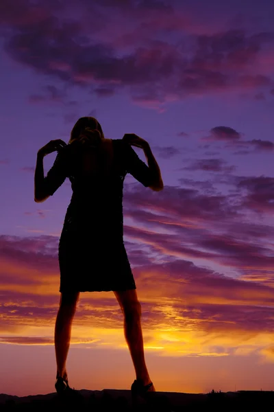 Silhouette della donna — Foto Stock