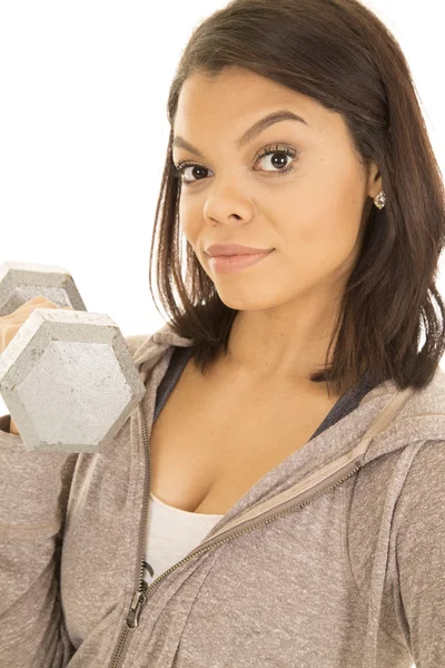 Hawaiianerin beim Fitnesstraining — Stockfoto