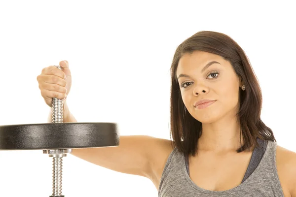 Mujer hawaiana haciendo ejercicio — Foto de Stock