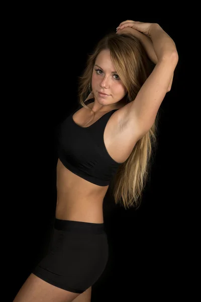 Woman with her fitness clothing  posing — Stock Photo, Image