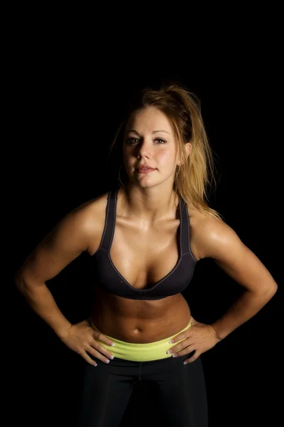 Woman with her fitness clothing  posing — Stock Photo, Image