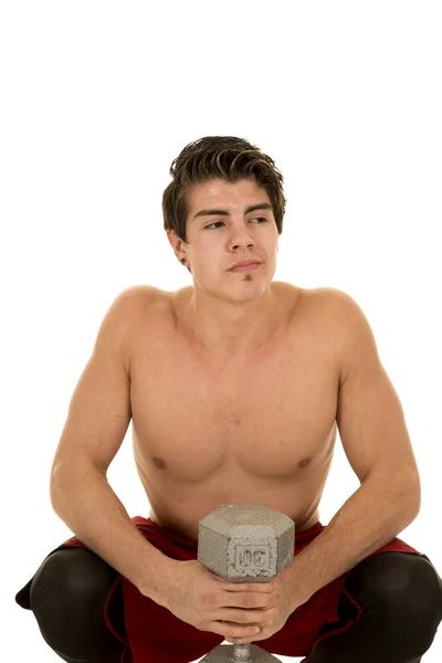 Junger Mann beim Fitnesstraining — Stockfoto