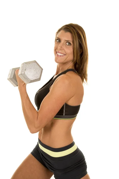 Mulher fitness em branco — Fotografia de Stock
